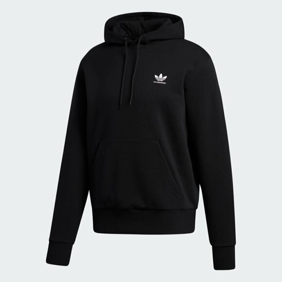 Adidas Trefoil Skateboarding Athletic Pullover Mens Hoodie Black White Medium - Picture 1 of 7